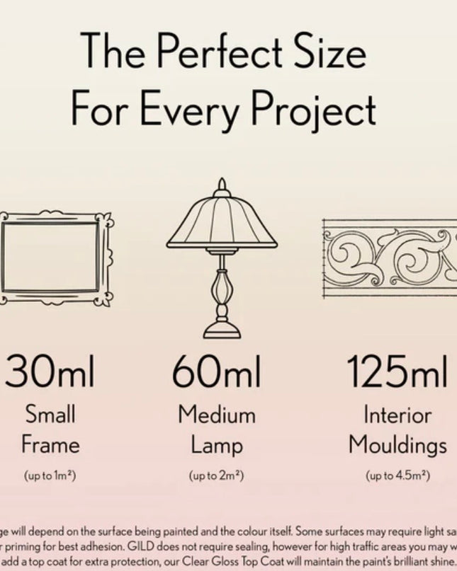 Guild Lane Metallic Paint -  Champagne Acrylic Gilding Enamel