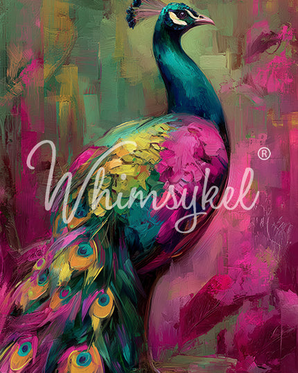 Whimsykel Designs Regal Confidence, Peacock Decoupage Paper