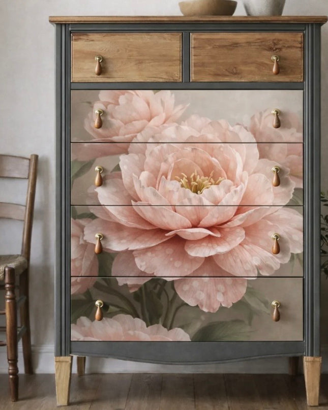 Mint by Michelle -  Polka Dots Rose Decoupage Paper