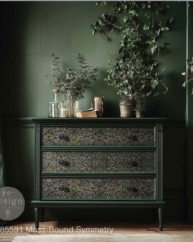 Redesign with Prima Moss Bound Symmetry Decoupage Tissue Paper