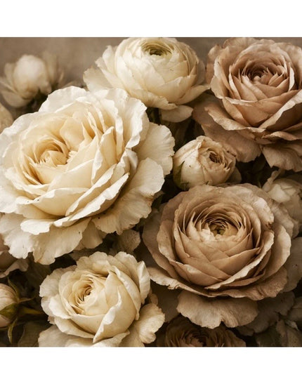 Mint by Michelle -  Antique Cream Rose Decoupage Paper