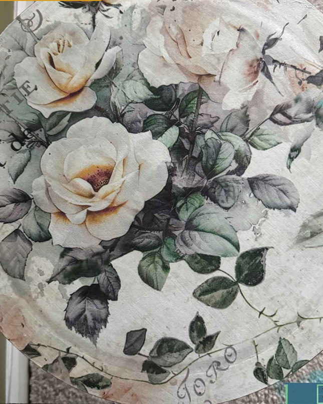 Redesign with Prima my garden whimsey decoupage paper 
