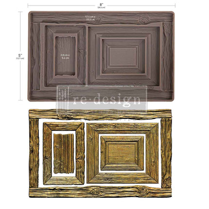 Redesign With Prima Vintage Timber Christmas Decor Mould, wooden frame silicon mould
