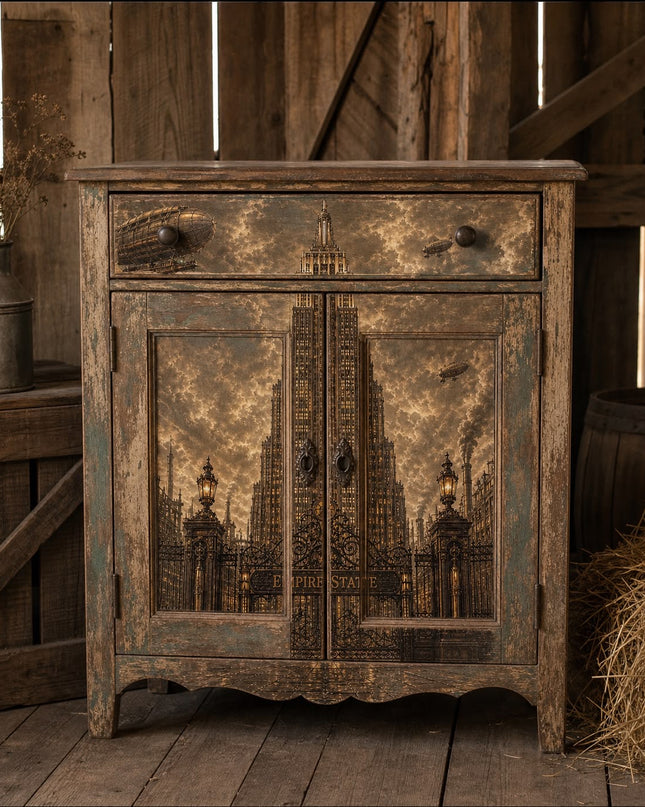 Posh Papers Empire State Decoupage Paper, Sepia Style Furniture Art