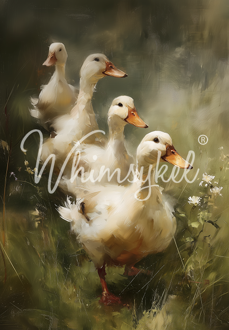 Whimsykel Designs Ducks In A Row Decoupage Paper