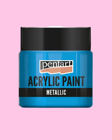 Pentart Metallic Acrylic Paint Sparkling Blue 50ml