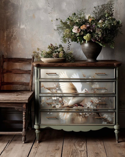 Redesign with Prima Alabaster Grace Kacha A1 Fiber Decoupage Paper