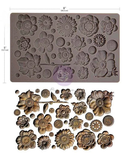 Redesign With Prima - Finnabair Rusty Flowers Decor Mould