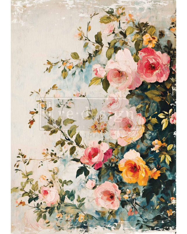 Redesign With Prima -  Blush Symphony A3 Decoupage Paper