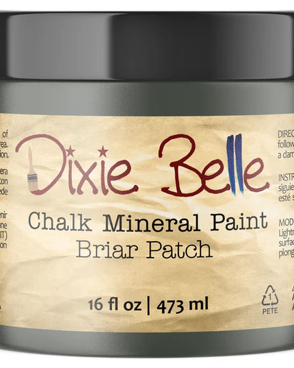 Jar of Dixie Belle Chalk Mineral Paint in Briar Patch on a white background