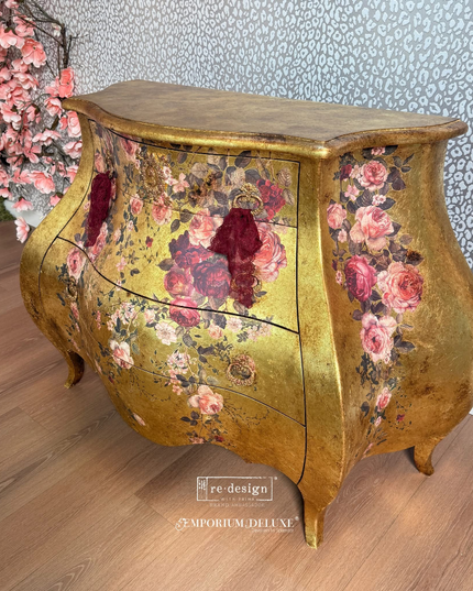 Redesign with Prima Scarlet Embrace Decor Transfer