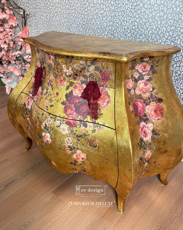 Redesign with Prima Scarlet Embrace Decor Transfer
