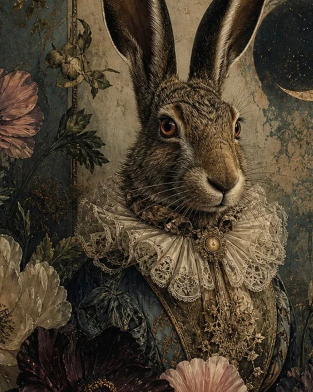 Three Yellow Goats Velvet Hare Decoupage Paper
