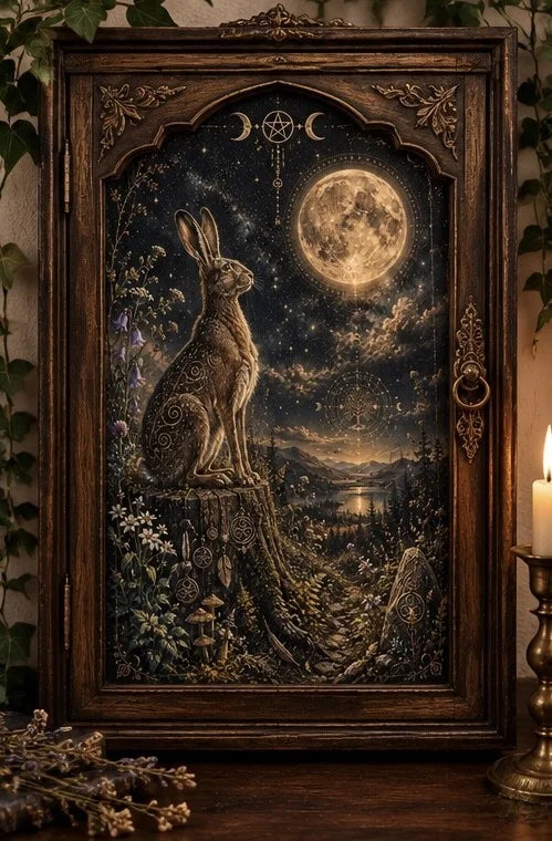 Posh Papers Celestial Rabbit Decoupage Paper, Furniture Decoupage Paper