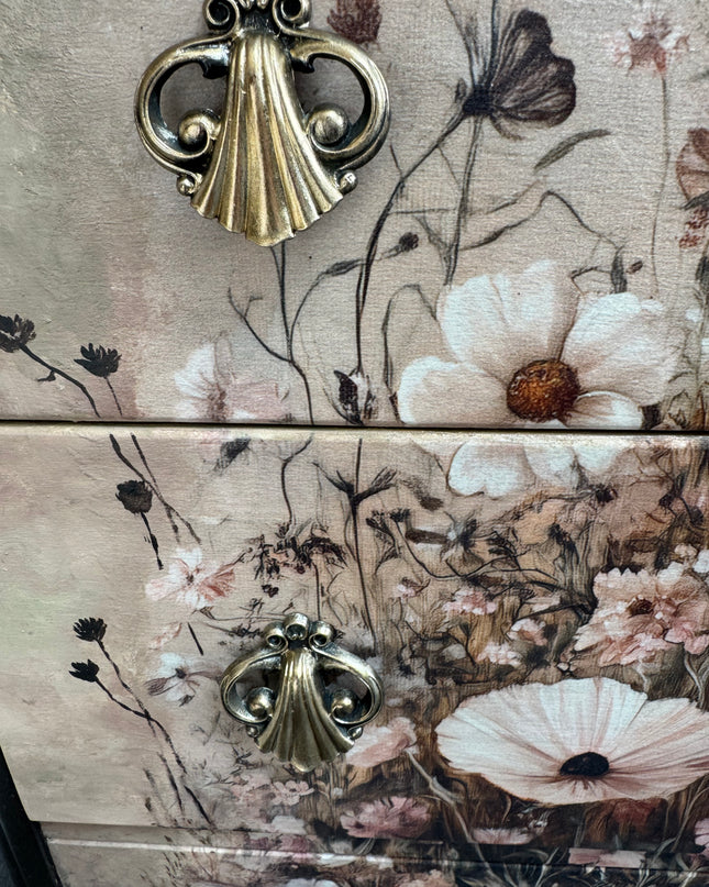 Upcycled Floral Vintage Chest of Drawers Lebus
