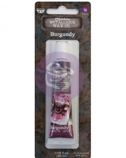 Redesign With Prima Art Alchemy Metallique Wax Paste Burgundy