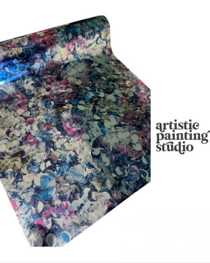 APS Foil Kora Metallic Floral Print Foil Textile Friendly