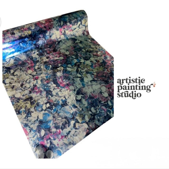 APS Foil Kora Metallic Floral Print Foil Textile Friendly