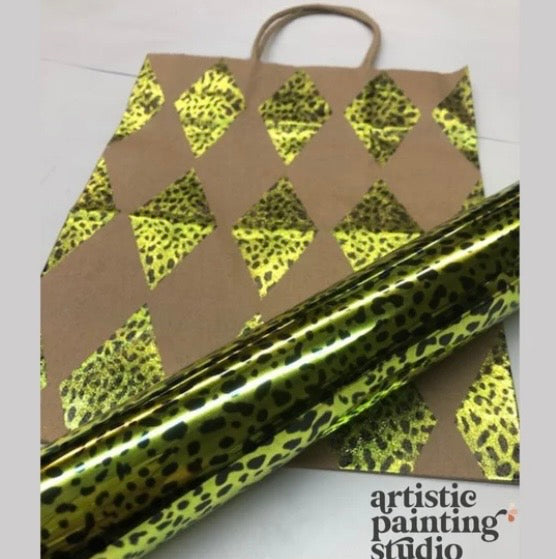 APS Foil - LEOPARD GREEN Metallic  - Rub On Foil