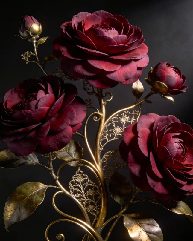 Mint by Michelle -  Gilded Bloom Rose Decoupage Paper