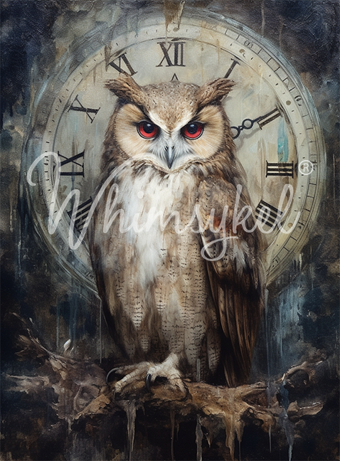 Whimsykel Designs Timekeeper Decoupage Paper