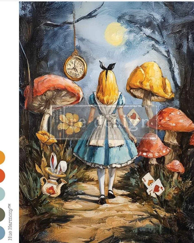 Redesign With Prima A Trail Of Hearts & Hares A3 Decoupage Paper