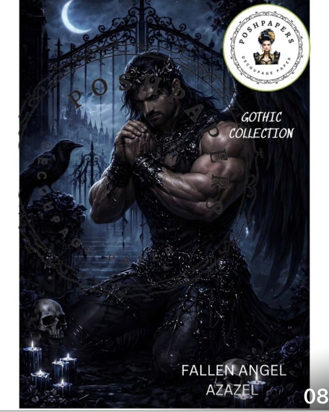 Posh Papers Fallen Angel Azazel Decoupage Paper