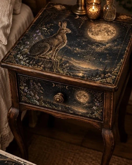 Posh Papers Celestial Rabbit Decoupage Paper, Furniture Decoupage Paper