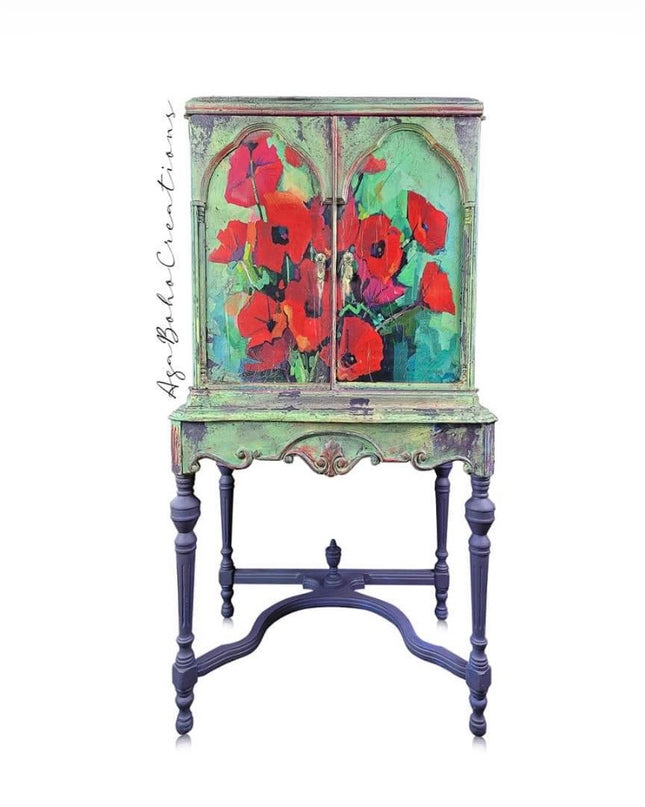 Mint by Michelle - Poppies Floral Decoupage Paper