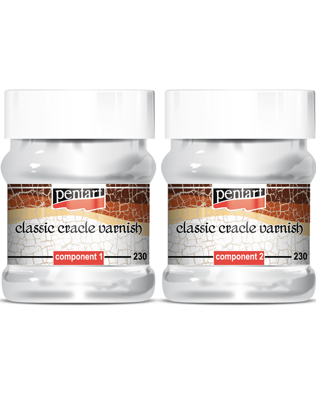 Pentart - Classic Crackle Varnish, 2 Components 230ml