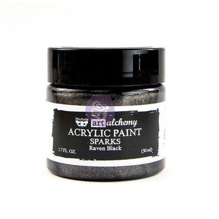 Redesign with Prima Finnabair Sparks Acrylic Paint Raven Black