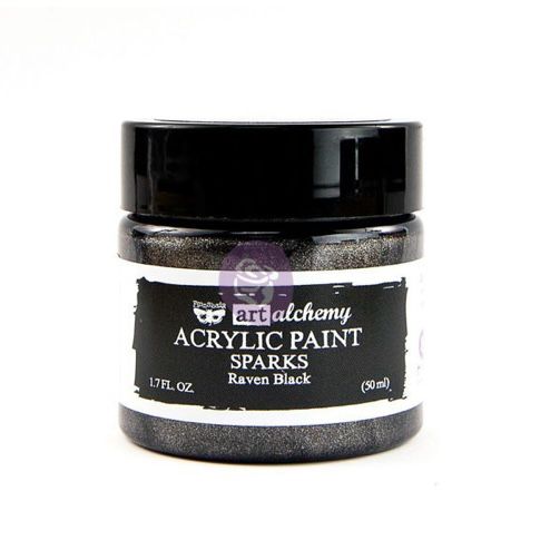 Redesign with Prima Finnabair Sparks Acrylic Paint Raven Black