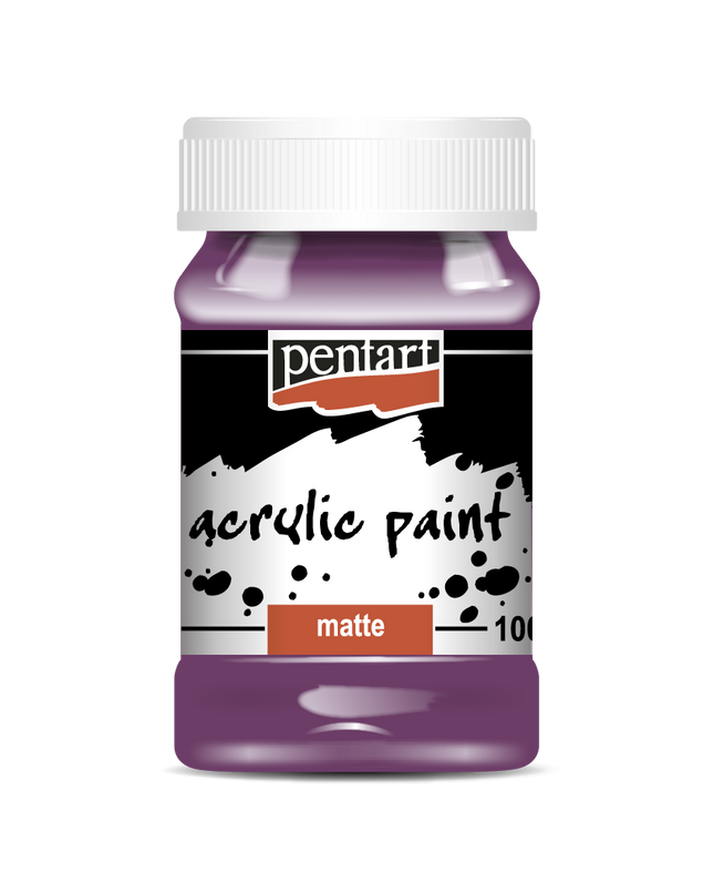 Pentart - Dark Purple - Acrylic Paint Matte