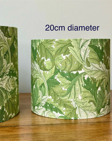 Arts and crafts style green leaf lampshade 4