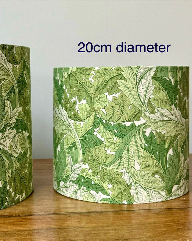 Arts and crafts style green leaf lampshade 4