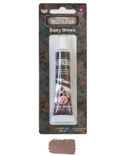 Redesign With Prima Finnabair Art Alchemy Rusty Brown MATTE Wax Paste
