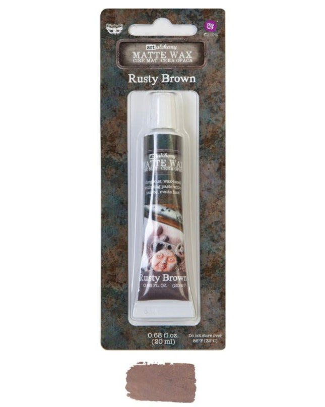 Redesign With Prima Finnabair Art Alchemy Rusty Brown MATTE Wax Paste