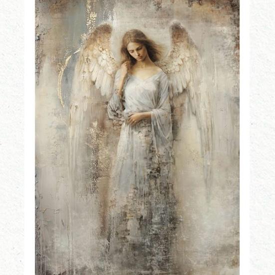 Divine Messenger Redesign with Prima Decoupage 1