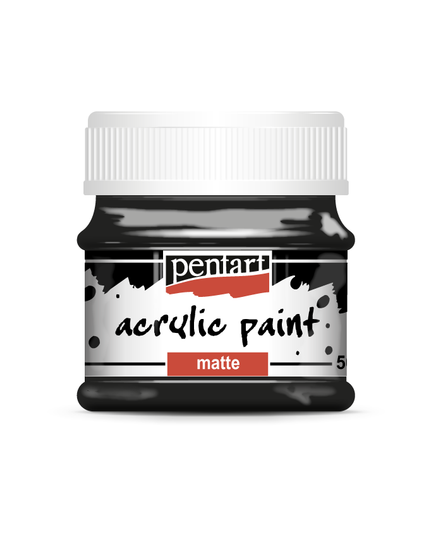 Pentart - Black - Acrylic Paint Matte