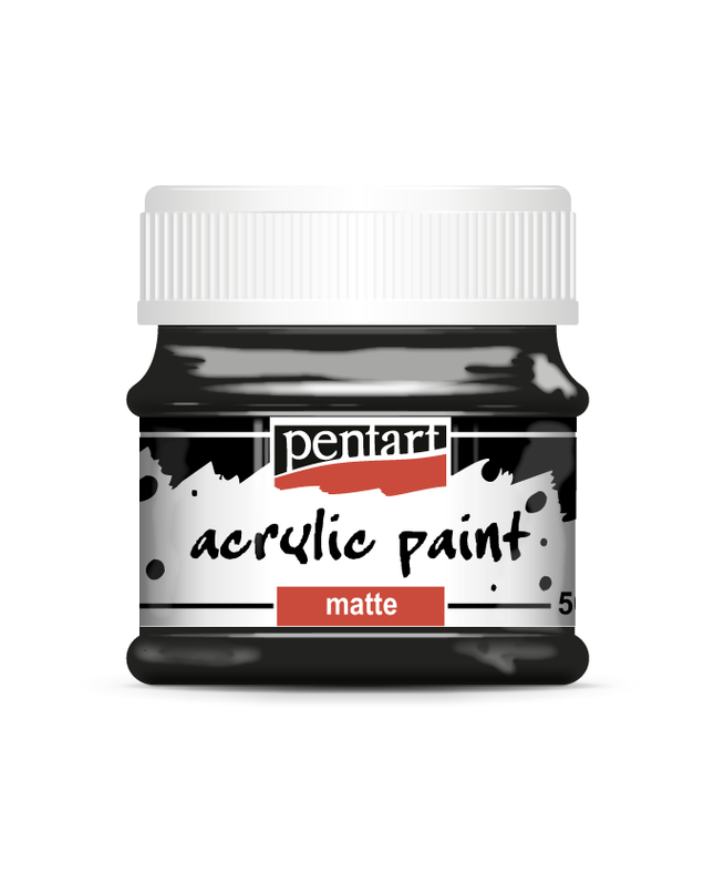 Pentart - Black - Acrylic Paint Matte