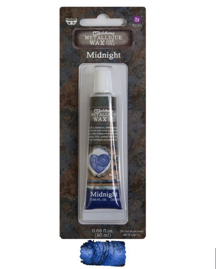 Redesign with Prima Finnabair Art Alchemy metallique wax paste Midnight