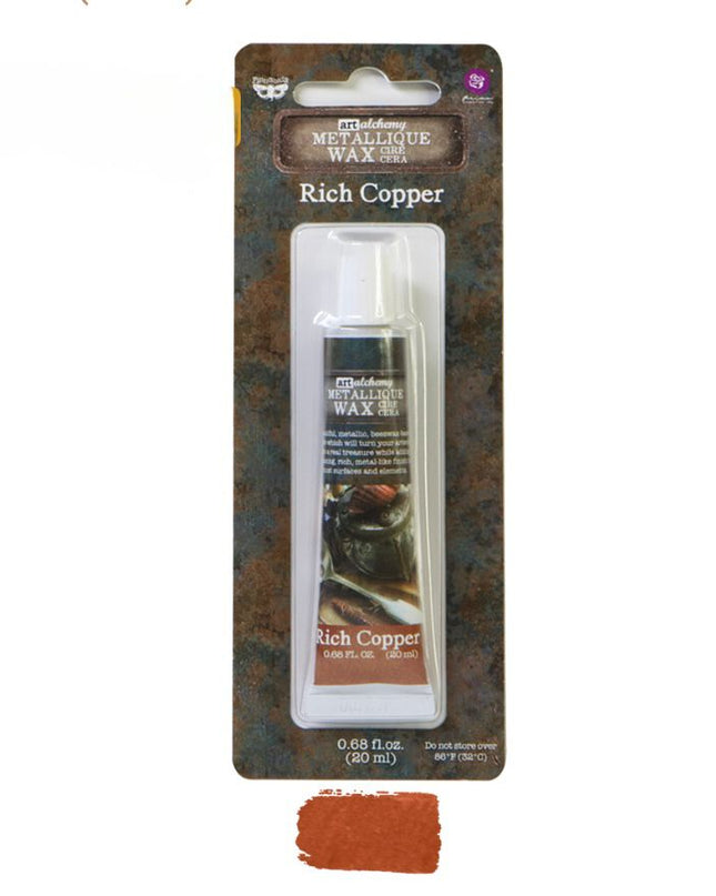 Redesign With Prima Finnabair Art Alchemy Metallique Wax Paste Rich Copper 1