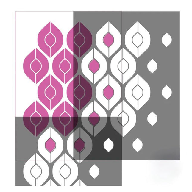 Retro Tulips Stencil