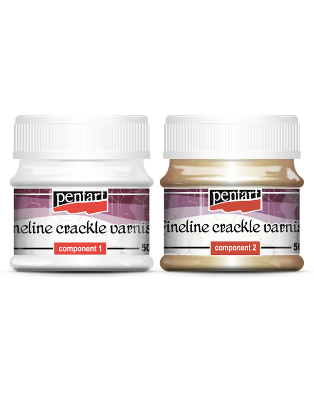 Fineline Crackle Varnish, 2 Components 50ml