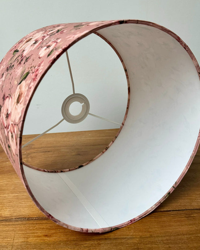 Dusky Pink blossom lampshade 2