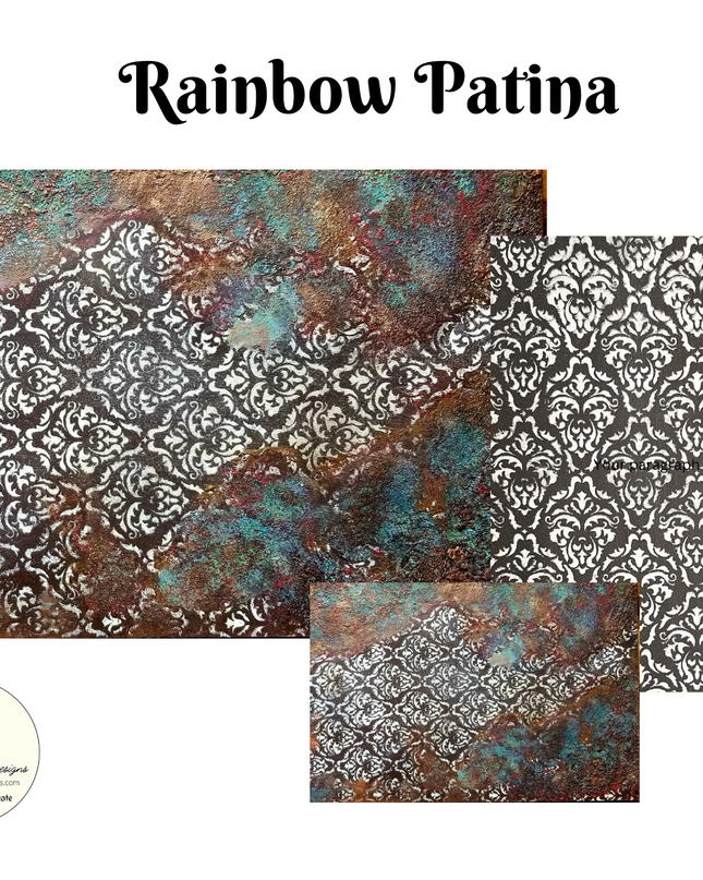 Rainbow Patina Decoupage Paper