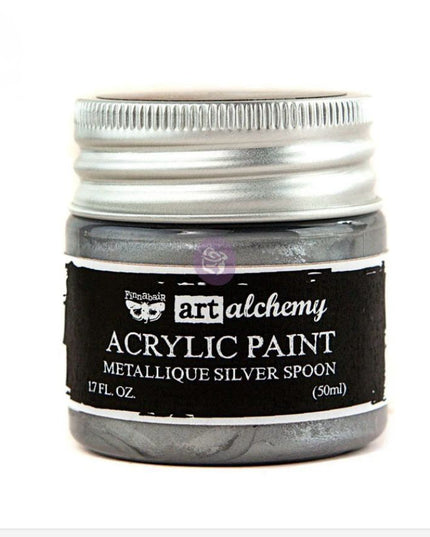 Redesign with Prima Finnabair Metallic Acrylic Paint Silver Spoon