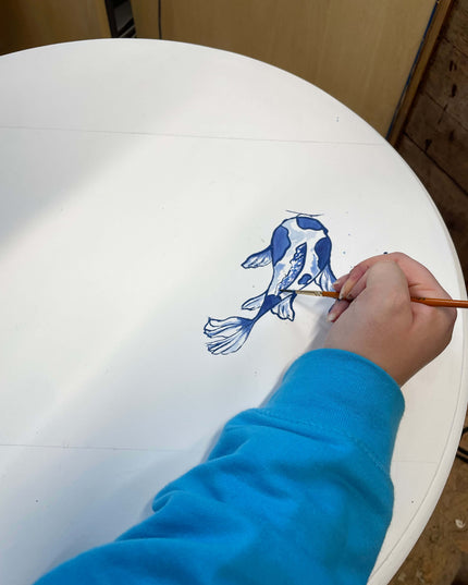 Koi Painted Table 2
