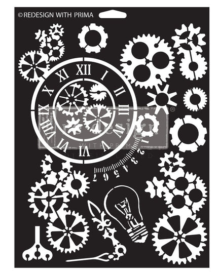 Gearworks Stencil Redesign with Prima