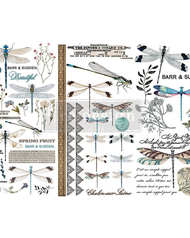 Spring Dragonfly Decor Transfer